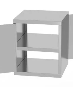 Null Edelstahl Gastro-Hängeschrank (offen) 2-4 Scharniertüren | AISI 430 Qualität | HxBxT 60x40x40