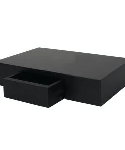 Null Wandregal Oise, Regal Hängeregal Mit Schublade, 40cm ~ Schwarz